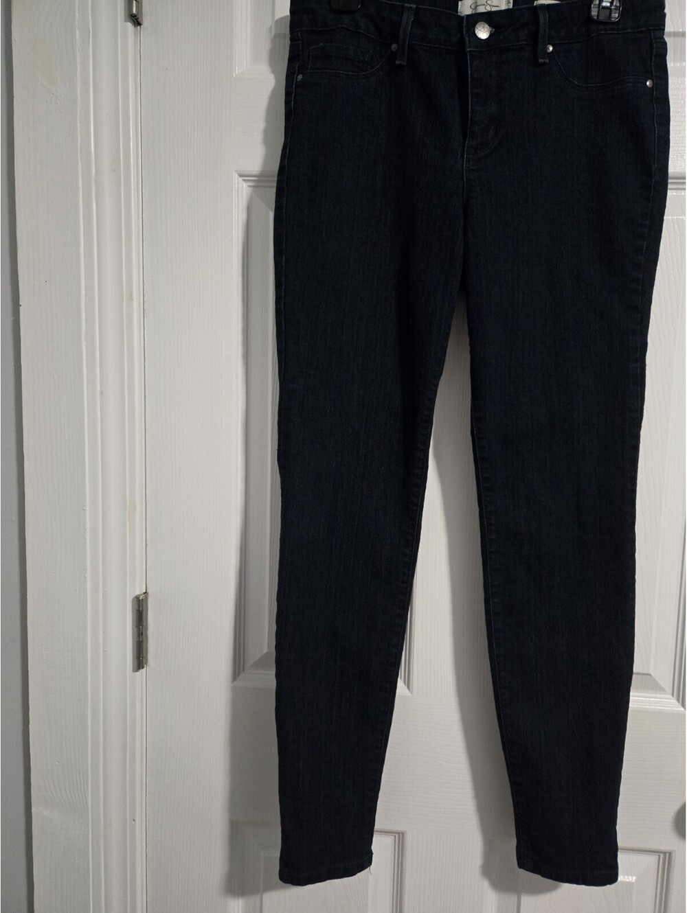 Jessica Simpson Kiss Me Super Skinny Jeans Womens Size 10 / 30 Dark Wash Stretch - Picture 4 of 15